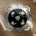 thumbnail image 5 of 51.18" Hobart Modern Round Dining Table for 4, Black Matte Sintered Stone Tabletop, Bronze Carbon Steel Pedestal, 5 of 6