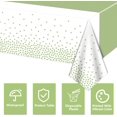 thumbnail image 3 of 4Pcs Sage Green Tablecloths - 86.6"x51.2" Rectangular Green Dot Table Covers for Home Gender Neutral Birthday Party Sage Green Baby Shower Decorations, 3 of 7