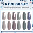 thumbnail image 2 of 6Pcs Gel Polish Set, 6 Vibrant Colors UV Gel Nail Polish Red Blue Green Christmas Gift for Women Girls, 2 of 7