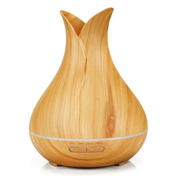 Difusor de aceites esenciales de 400 ml, humidificador eléctrico ultrasónico. Difusor de aroma de vapor frío para el hogar y la habitación del bebé. Humidificador ultrasónico.