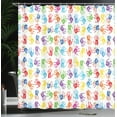 thumbnail image 4 of Ambesonne Colorful Shower Curtain, Watercolor, 69"Wx84"L, Multicolor, 4 of 5
