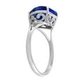 thumbnail image 2 of Galaxy Gold 14K Solid White Gold Heart Ring with 4.3 Carat Natural 10 mm Heart-Shaped Sapphire, Size 5.5, 5.5-11 Sizes, September Birthstone, Symbol of Wisdom, 2 of 2