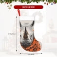 thumbnail image 4 of Salouo Polka Dot Rhino Welcome Print Christmas Stockings,Large Xmas Stocking Set of 1 Holiday and Farmhouse Stocking for Christmas Holiday Party Decoration(17.7*11 Inch), 4 of 7