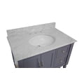 thumbnail image 4 of Beverly 36" Bathroom Vanity with Marine Gray Cabinet and Carrara Marble Top, 4 of 6