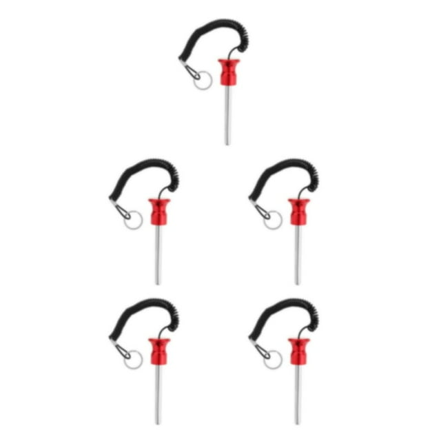 Maytalsory Goupille de Pile Magnétique avec Pièces de Traction Corde de Remplacement Rouge 10x105mm 5ensemble