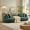 Green, variant on Lyuhome 102 Inch Mid Century Modern Sectional Curved Sofa Couch for Living Room, Apartment, Upholstered 4 Seats, White