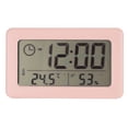 thumbnail image 2 of Reloj despertador digital ANGGREK Rosa 240 mAh multifuncional, 2 of 8