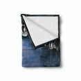thumbnail image 2 of Victorian Soft Flannel Fleece Throw Blanket, Iron Ornament on Wooden Britain Gothic Revival Artwork Peace Print, Cozy Plush for Indoor and Outdoor Use, 50" x 70", Dark Blue Grey, by Ambesonne, 2 of 6