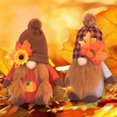 thumbnail image 3 of 2 Pices Thanksgiving En Peluche Gnome Dcorations De Thanksgiving Faites La Main Poupe Sudoise Avec Poupe Sans Visage Citrouille Automne Ornements, 3 of 5