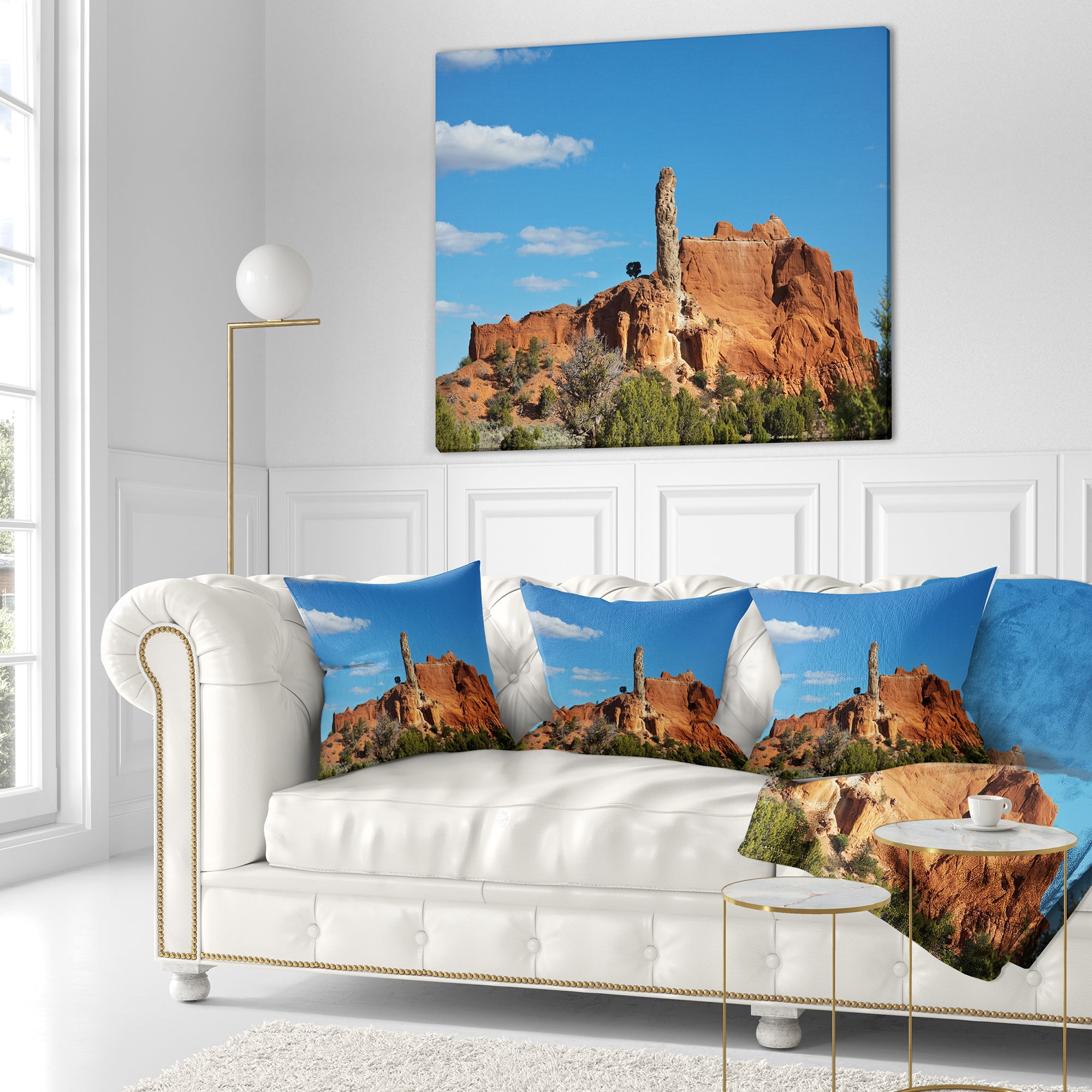Designart Kodachrome State Park USA - Modern Landscape Printed Throw Pillow - 18x18