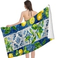 thumbnail image 2 of PHYHOO Lemon Fruits Leaves Beach Towels Oversized Microfiber Beach Towel for Adults Super Absorbent Sand Free Pool Towels for Outdoor Travel Swim Pool Camping 30x60in, 2 of 8