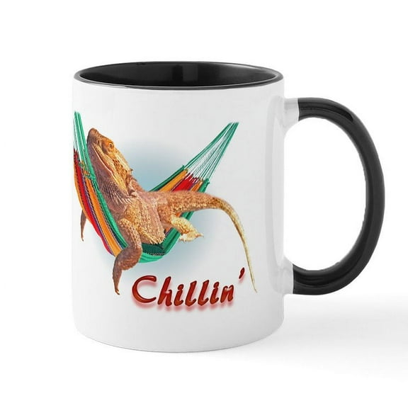 CafePress - Bearded Dragon Chillin Mug - 11 oz Ceramic Mug - Novelty Coffee Tea Cup