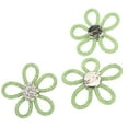 thumbnail image 1 of Sac 3 Pcs Broche à Chaussures Couleurs Mignonnes 6cm Strass Grand Forme de Fleur Broche pour Chaussures Sac Robe de Mariage, 1 of 7