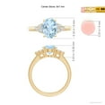 thumbnail image 5 of ANGARA Natural Solitaire Oval 1.5 ct Aquamarine and Diamond Promise Ring in 14K Yellow Gold for Women (Size-9x7mm) | March Birthstone, Anniversary, Jewelry Gift for Women | Natural Aquamarine Ring, 5 of 10