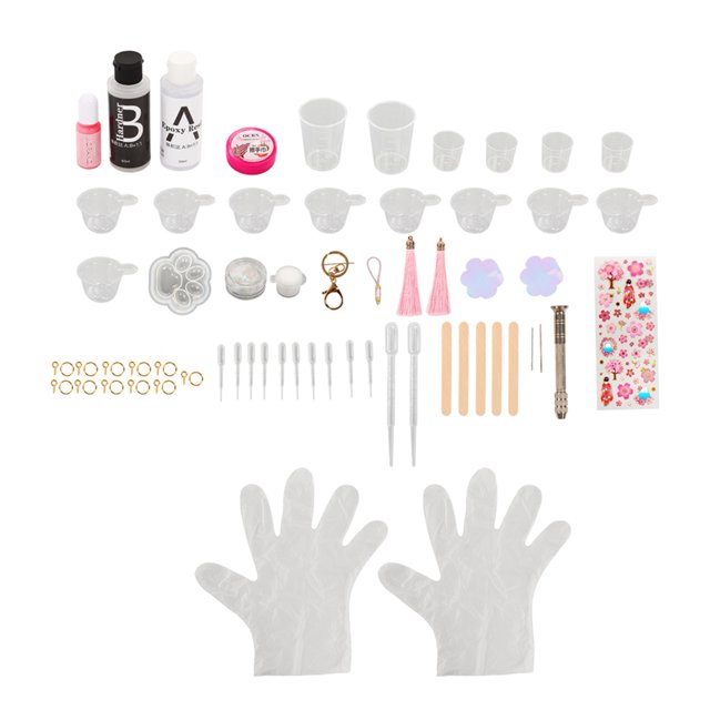 Kit De Resina Epoxi Para Bricolaje, Juego De Moldes De Resina Epoxi, Materiales Completos, Diversión Para Hacer Joyas ANGGREK Resin Jewelry Making Kit