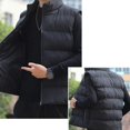 thumbnail image 2 of Chaleco de algodón para hombre, chaleco acolchado con cuello levantado, abrigo con protección para el cuello, bolsillos con cremallera a prueba de viento, calidez para Otoño Invierno, 2 of 5