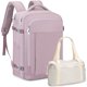 thumbnail image 1 of Mochila de viaje RDTGO 40L impermeable para mujer con bolsa rosa, 1 of 6