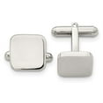 thumbnail image 4 of Auriga Fine Jewelry Stainless Steel Polished Rounded Square Cufflinks for Men, 4 of 6