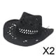 thumbnail image 1 of Sombrero de vaquero,Sombrero de vaquero de paja Western Vintage Mujeres Hombres,Sombrero de playa flexible de verano moldeable clásico,Sombrero de vaquero enrollable Festival Sombrero de sol, 1 of 9