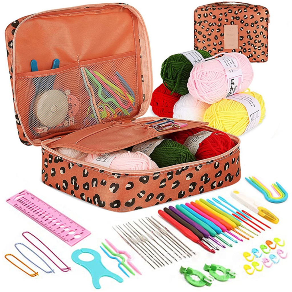 Complete Crochet Hook Needle Kits with Hooks in Colors for Home Crafts, Sewing and Knitting Enthusiasts Home Crafting