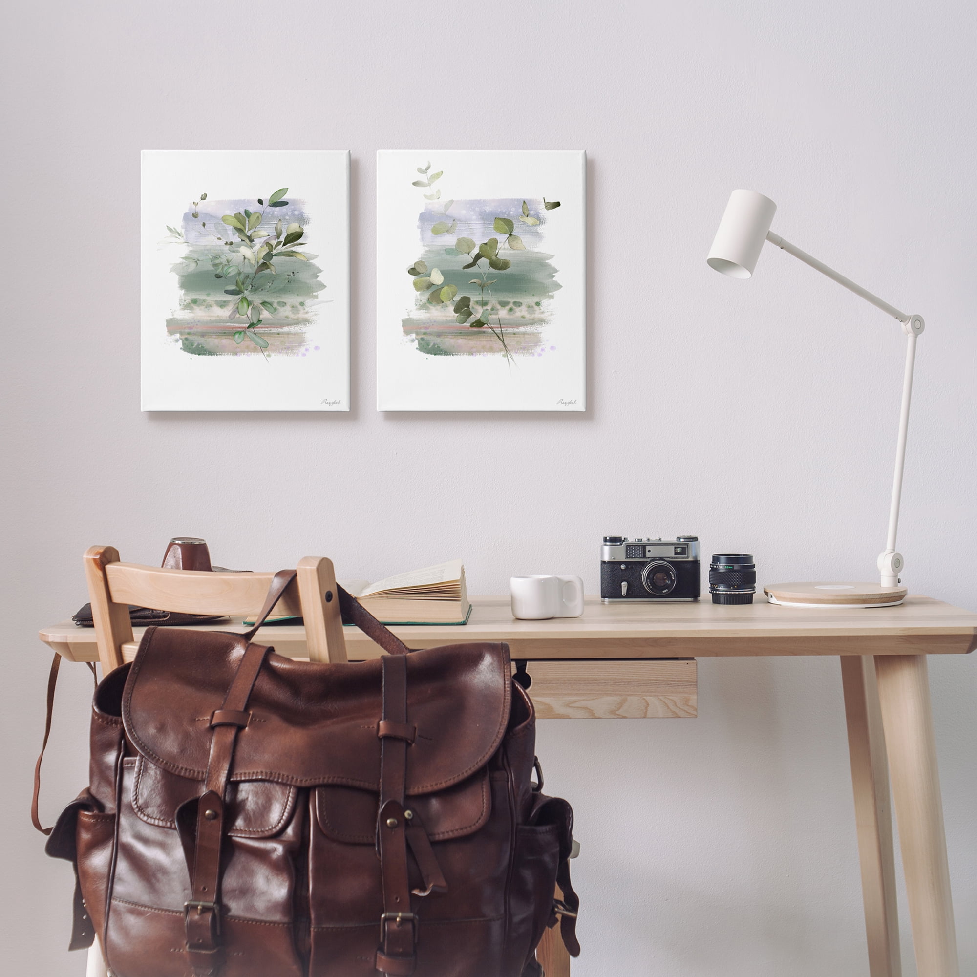 Stupell Industries Modern Botanical Sprigs Botanical & Floral Painting Gallery Wrapped Canvas Art Print Wall Art, 16 x 20, Set of 2