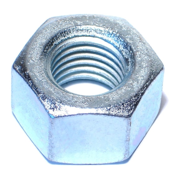 1"-8 Zinc Plated Grade 5 Steel Coarse Thread Heavy Hex Nuts (3 pcs.)
