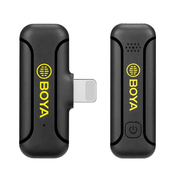 BOYA BY-WM3T2-D1 One-Trigger-One Mini 2.4G Wireless Microphone System Lapel Clip-on Microphones 50M Transmission Range Built-in Battery Replacement for iPhone 13/12/11/10 iPad Vlog Live Streaming