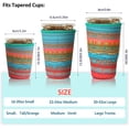 thumbnail image 2 of 4 Pack Reusable Iced Coffee Insulator Sleeve, Neoprene Coffee Cup Holder for Iced Hot Drinks, Beverage Holder for Most Drinks(16-20 oz Small, African Grain), 2 of 6