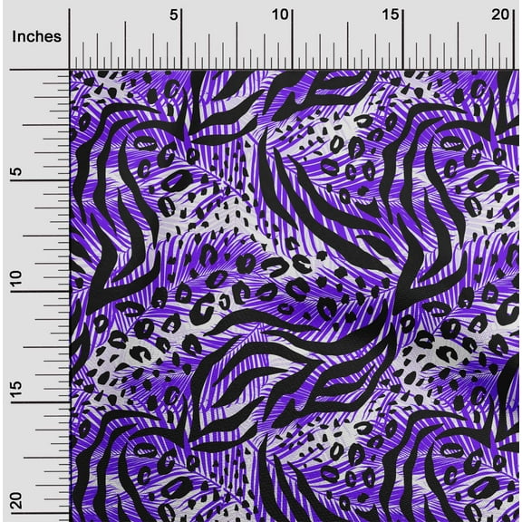 oneOone Polyester Spandex Purple Fabric Animal Skin Fabric For Sewing Printed Craft Fabric By The Yard 56 Inch Wide-MPL