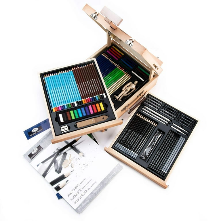 Royal & Langnickel Sketch and Draw Box Easel Art Set, 152pc