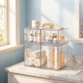 thumbnail image 7 of Sindcom Stackable Storage Drawers Set of 4,Clear Plastic Organizer Bins for Makeup, Cosmetics, Beauty Supplies,Bathroom Organizer Countertop,Bathroom Under Sink Organizer,12.1 × 7.5 × 12 in, 7 of 7