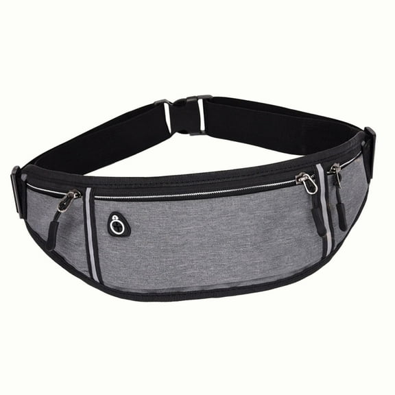 Running Belt Waist Pack Bag Handbag with Adjustable Strap Runners Fanny Pack Grey