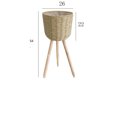 thumbnail image 1 of Maceta de suelo para flores, cesta de madera de ratán, de madera, sencilla, tejida, para sala de estar, balcón, 1 of 6