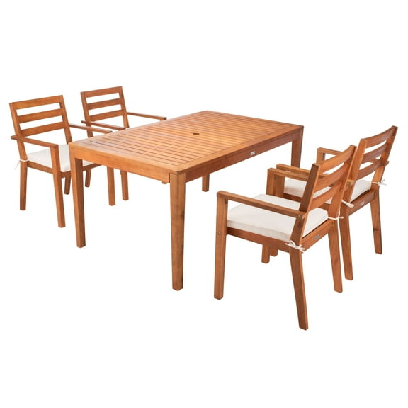 Safavieh Outdoor Living Wilming 5-Piece Natural/Beige Dining Set
