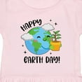 thumbnail image 3 of Inktastic Happy Earth Day Cute Smiling Planet Earth with Tree Girls Toddler Dress, 3 of 4
