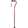 Hugo Adjustable Offset Handle Cane with Reflective Strap, Rose