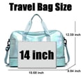 thumbnail image 3 of Sac de Sport de Voyage pour Gym Femmes Filles Sac Week-End Sacs de Sport avec Compartiment à Chaussures Poche Humide Rose, 3 of 7