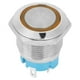 thumbnail image 2 of 2 uds interruptor de botón de 4 pines con reinicio automático plano amarillo con luz DC 12V ~ 24V para protección IP65 VoborMX herramienta, 2 of 8