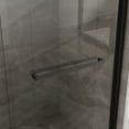 thumbnail image 6 of Double Sliding Glass Shower Door 60"x72" Matte Black, Aluminum Framed Enclosure - SGCC Tempered Glass, Stainless Steel Hardware, Waterproof & Reversible, 6 of 8