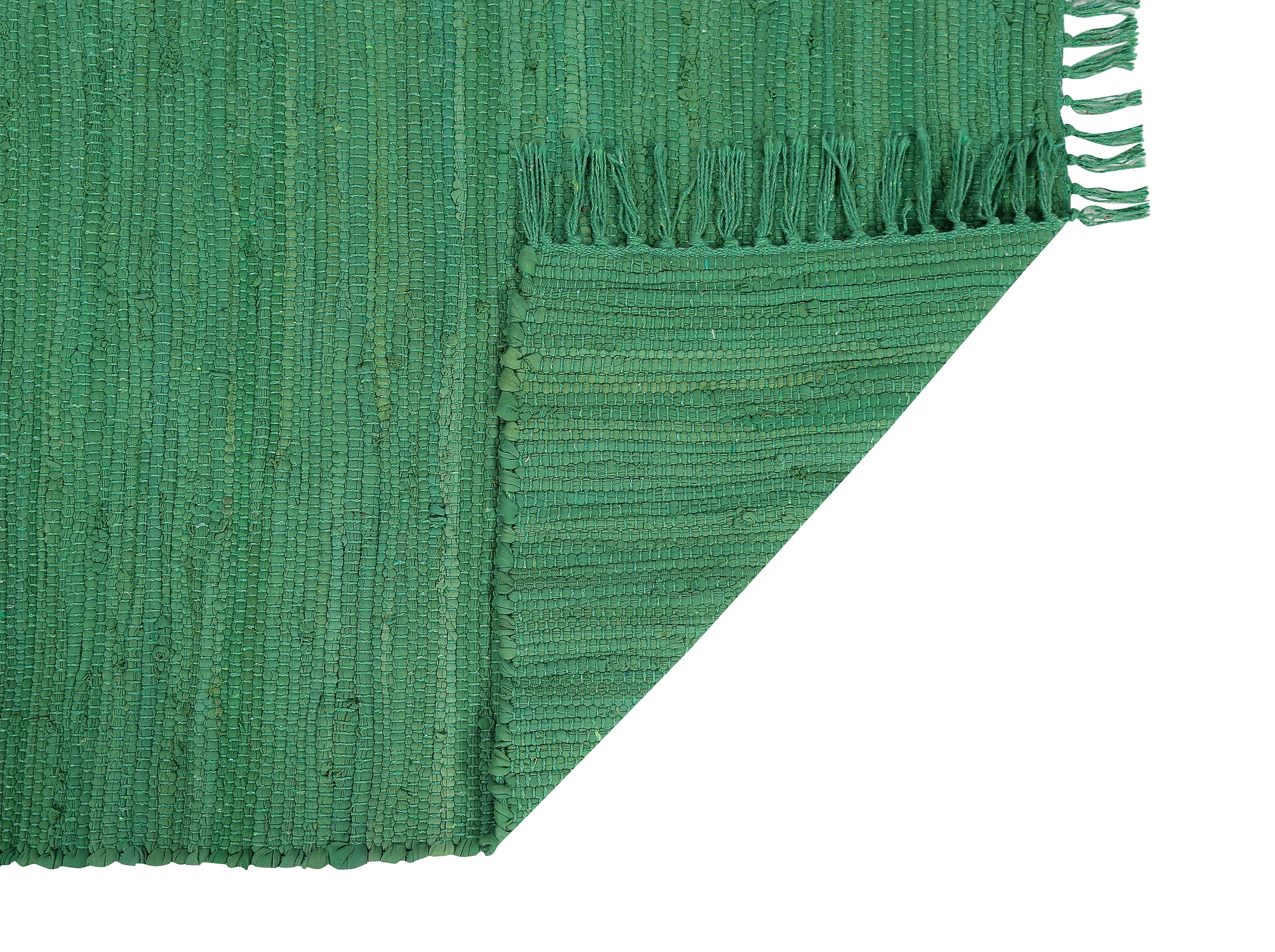 Cotton Rag Rug 24x36'' | 2x3' Multicolor Area Rugs- Hand Woven Washable & Reversible for Living Room Kitchen Entryway Throw Rug with Tassel