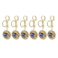 thumbnail image 2 of Key Chain Pendant, Elegant Rhinestone Eye Keychain Multi Functional Portable Ornament 6pcs  For Hangbag, 2 of 8