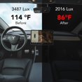 thumbnail image 3 of Parasol para parabrisas Tesla Yashi Model 3.YXS POLIÉSTER 240T rojo americano, 3 of 4