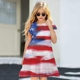 thumbnail image 2 of YUELONGHU Girls Fashion Dresses Girl Dresses Size 8 Cute Independence Day for Children Toddler 4Th of July 3D Graphic Printed Girls Short Sleeve Kids Casual Soft Party Dress 4-5 Years, 2 of 5