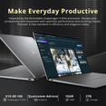 thumbnail image 3 of Dell XPS 13.4" FHD+ Copilot+ PC Laptop, Snapdragon X Elite X 1E-80-100, 16GB RAM, 3TB Storage (2TB SSD+1TB Docking Station Set), Qualcomm Adreno Graphics, Fingerprint, WiFi 7, Win 11, Graphite, 3 of 9