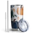 thumbnail image 2 of 20oz Tumblers Fall Leaves Pumpkin Stainless Steel Vacuum Insulated Double Wall Travel Tumbler Cups Mug with Lid and Straw,Cleaning Brush for Cold & Hot Drinks, 2 of 7