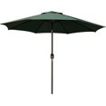 thumbnail image 1 of Parasol de Patio Extérieur 9 Pi (2,7 m), Parasol de Table Extérieur, Parasol de Cour, Parasol de Marché avec 8 Nervures Robustes, Inclinaison à Bouton-Poussoir et Manivelle, 1 of 5
