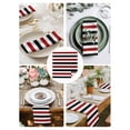 thumbnail image 3 of Red Black Stripe Cloth Napkins Set of 4 Reusable Dinner Napkins, Farmhouse Watercolor Modern Geometric Cocktail Napkin Washable Table Napkins for Wedding/Holiday Party/Baby Shower 20"x20", 3 of 7