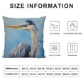 thumbnail image 5 of Chilfamy Detailed Bird Long Neck Blue Background Pillow Covers for Couch Sofa Indoor Outdoor Aesthetic Decorative Home Decor 1PC 24x24in, 5 of 5