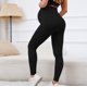 thumbnail image 3 of MKLEKYY Leggings deportivos para mujer, pantalones de maternidad para yoga y ocio, cintura elástica, pantalones versátiles para estar en casa, ropa de maternidad 866, 3 of 4