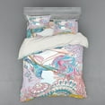 thumbnail image 2 of Ambesonne Cartoon Bedding Set 3 Pcs, Greek Myth Seashell, Twin, Pink Blue, 2 of 3